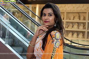 Akkhiila stills in Orange Designer Dress, HD Gallery