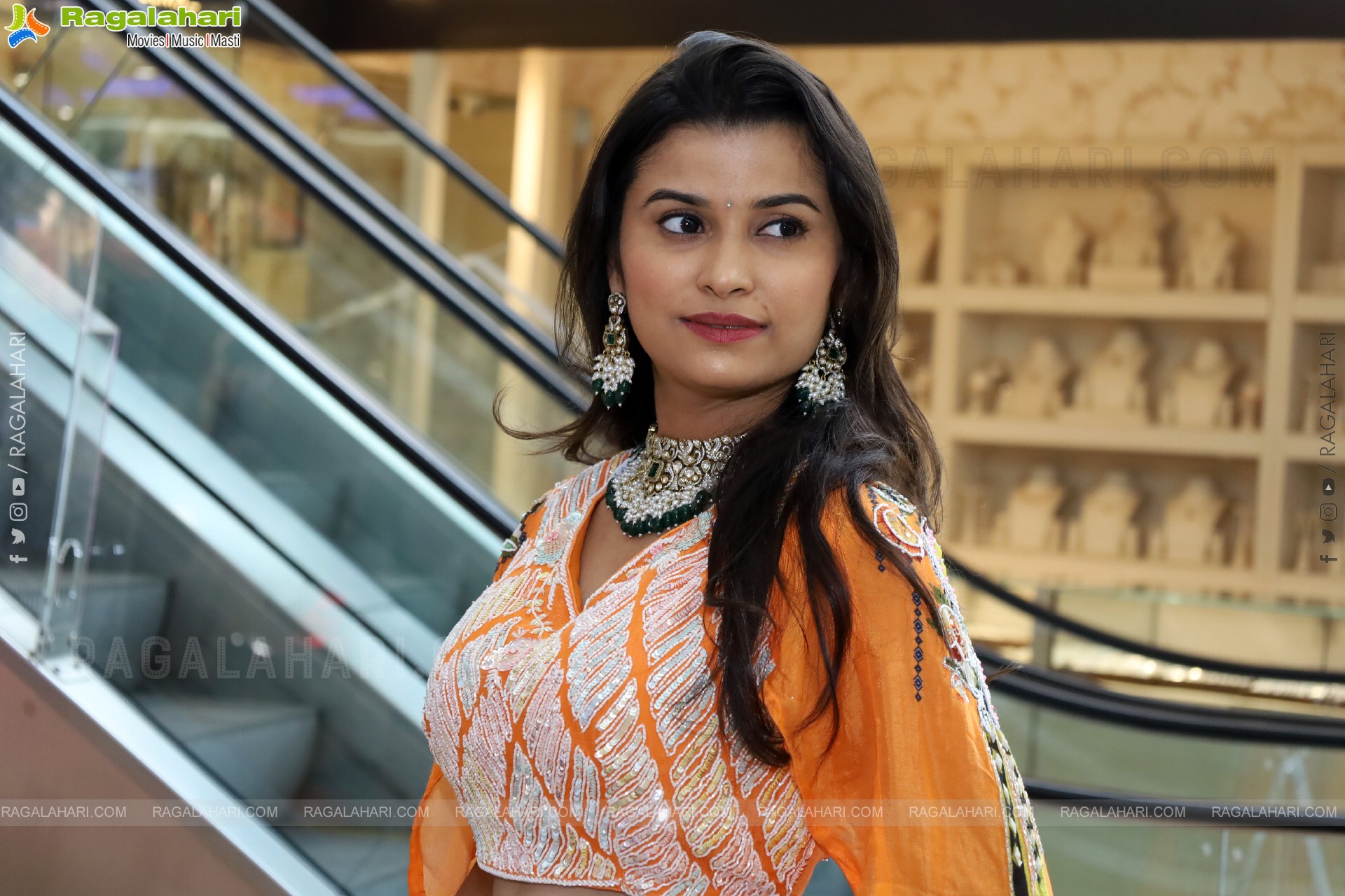 Akkhiila stills in Orange Designer Dress, HD Gallery