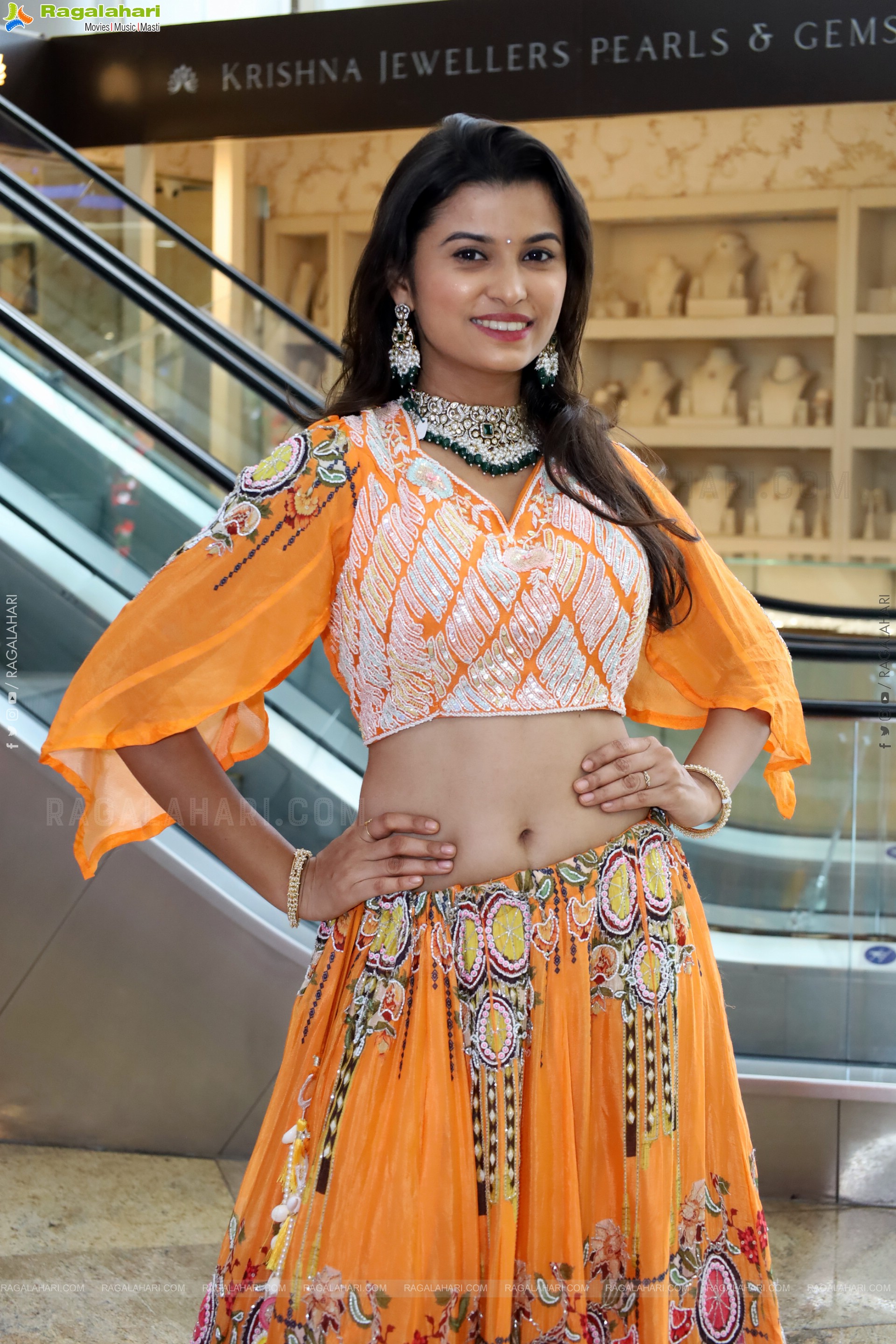 Akkhiila stills in Orange Designer Dress, HD Gallery
