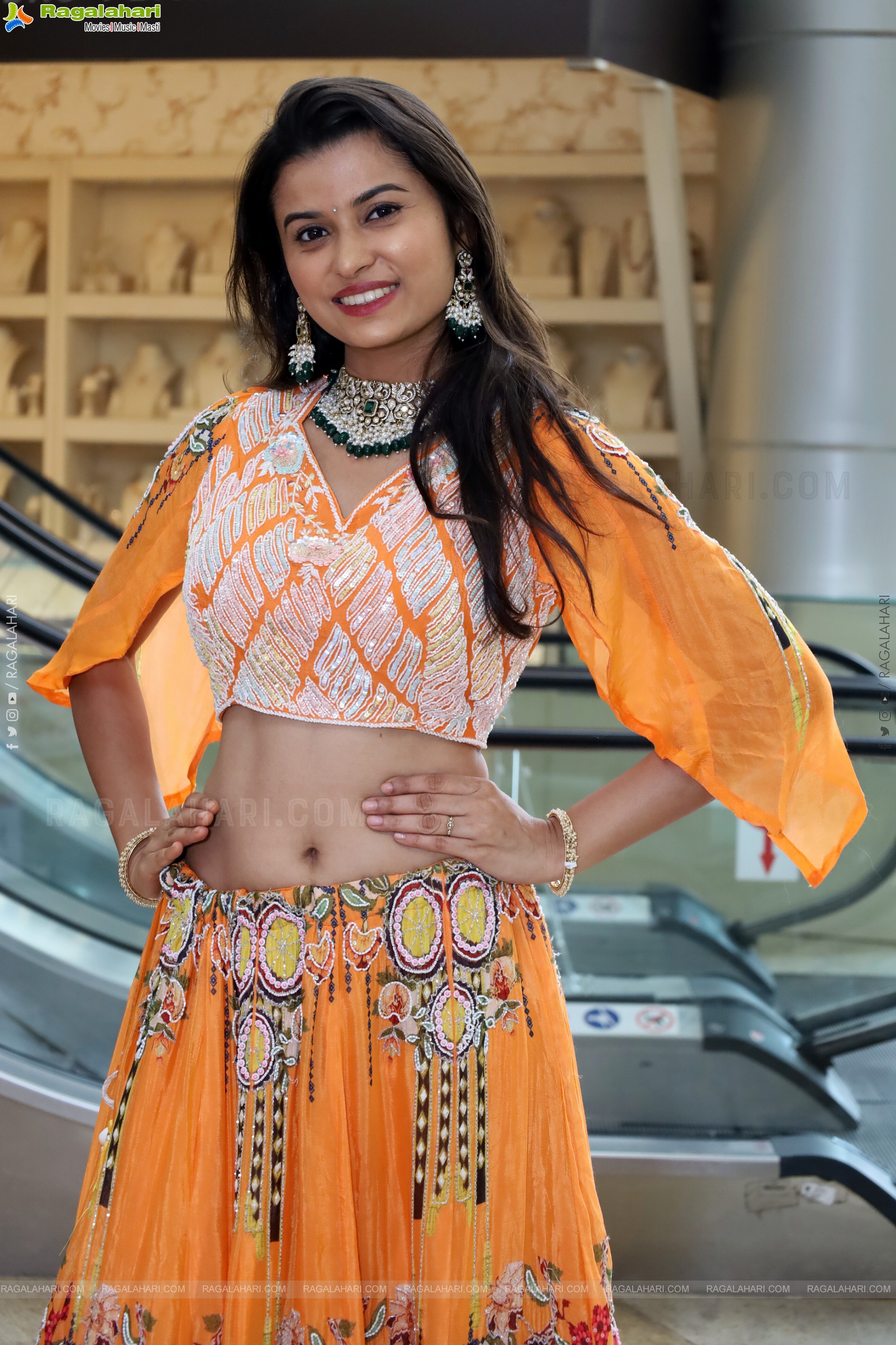 Akkhiila stills in Orange Designer Dress, HD Gallery