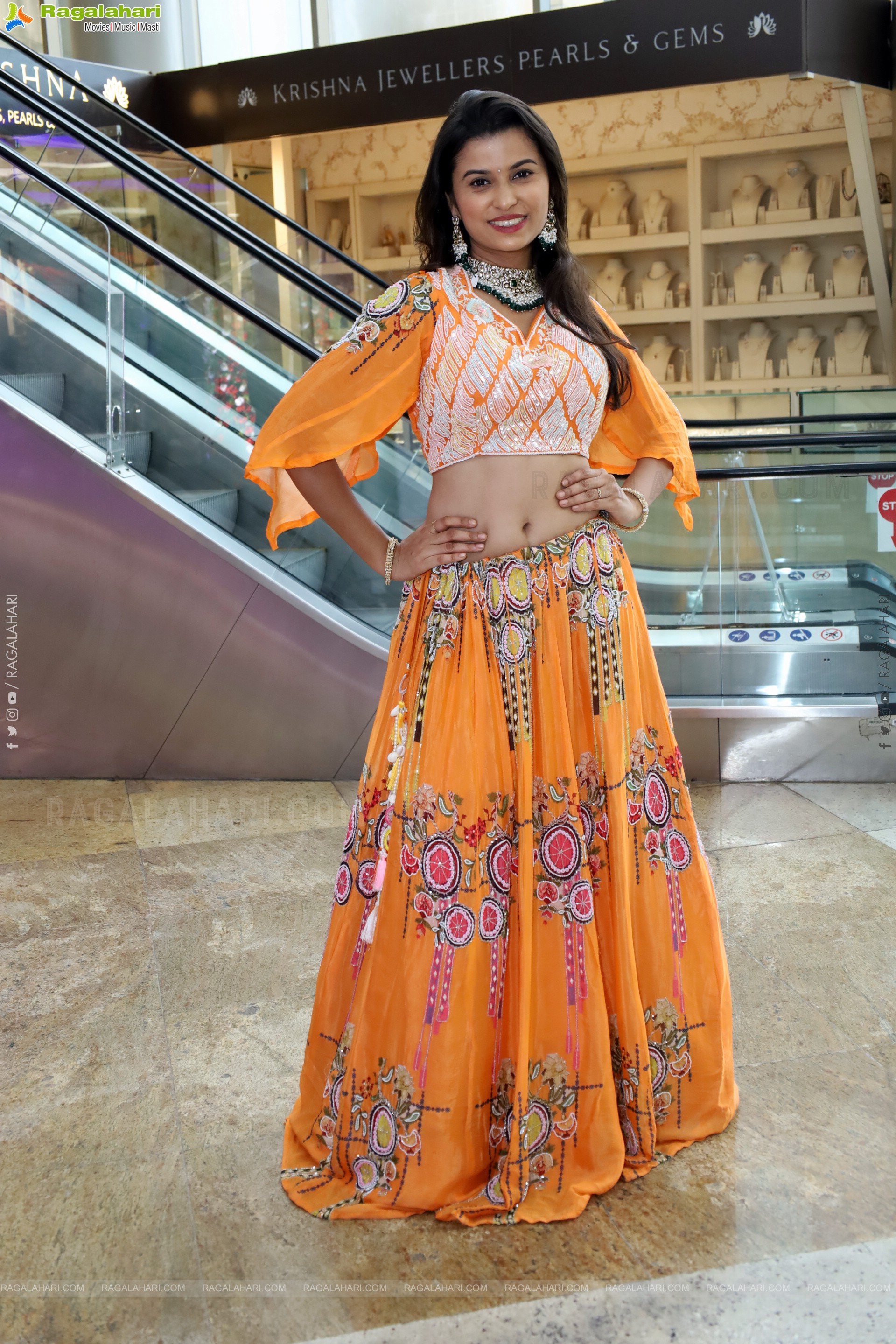 Akkhiila stills in Orange Designer Dress, HD Gallery