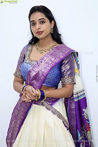 Krithika stills in Traditional Half Saree, HD Photo Gallery