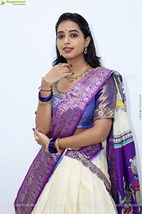 Krithika stills in Traditional Half Saree, HD Photo Gallery
