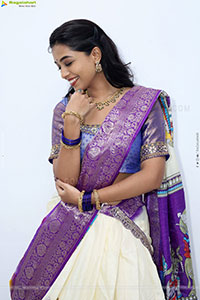 Krithika stills in Traditional Half Saree, HD Photo Gallery