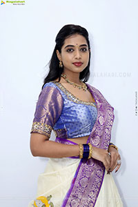 Krithika stills in Traditional Half Saree, HD Photo Gallery
