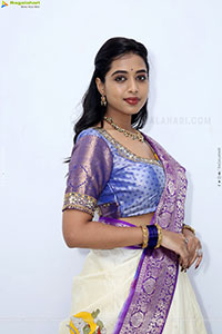 Krithika stills in Traditional Half Saree, HD Photo Gallery