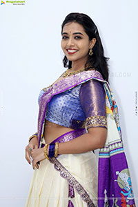 Krithika stills in Traditional Half Saree, HD Photo Gallery