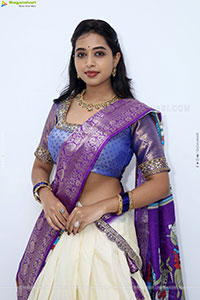 Krithika stills in Traditional Half Saree, HD Photo Gallery