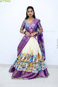 Krithika stills in Traditional Half Saree, HD Photo Gallery