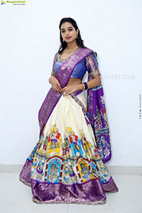 Krithika stills in Traditional Half Saree, HD Photo Gallery