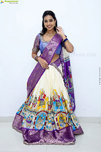 Krithika stills in Traditional Half Saree, HD Photo Gallery