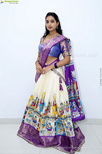Krithika stills in Traditional Half Saree, HD Photo Gallery