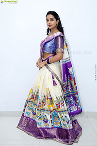 Krithika stills in Traditional Half Saree, HD Photo Gallery