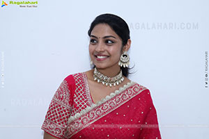 Mounika Ghanta in Red Saree, HD Photo Gallery