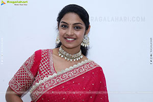 Mounika Ghanta in Red Saree, HD Photo Gallery