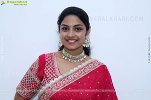 Mounika Ghanta in Red Saree, HD Photo Gallery