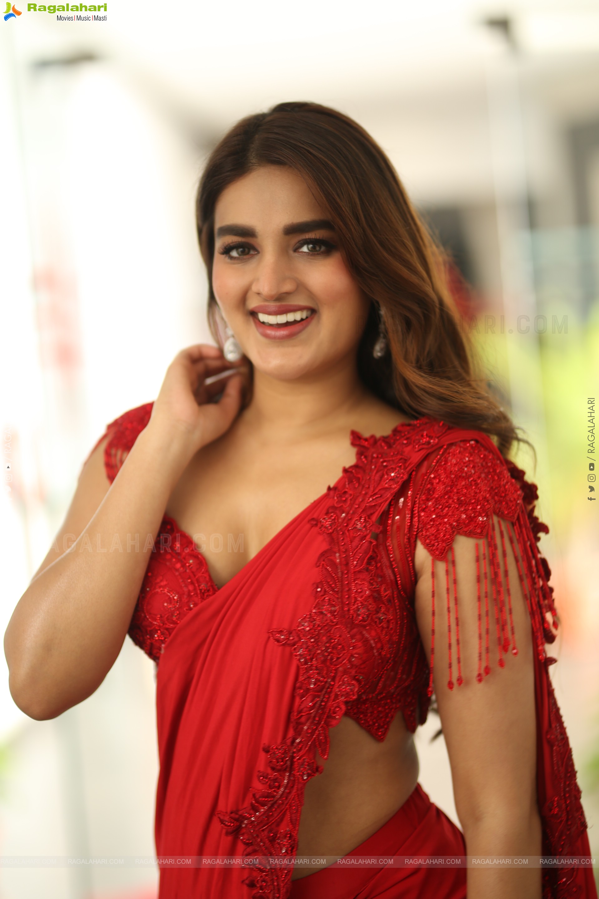 Nidhhi Agerwal at Hari Hara Veera Mallu Interview, HD Gallery