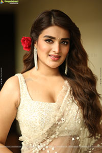 Nidhhi Agerwal at Hari Hara Veera Mallu Press Meet