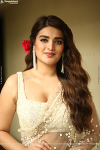 Nidhhi Agerwal at Hari Hara Veera Mallu Press Meet
