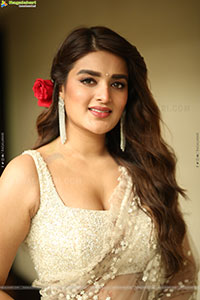 Nidhhi Agerwal at Hari Hara Veera Mallu Press Meet