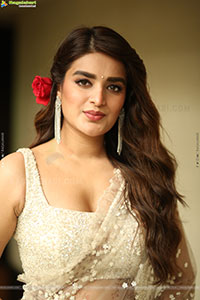 Nidhhi Agerwal at Hari Hara Veera Mallu Press Meet