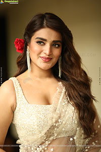 Nidhhi Agerwal at Hari Hara Veera Mallu Press Meet
