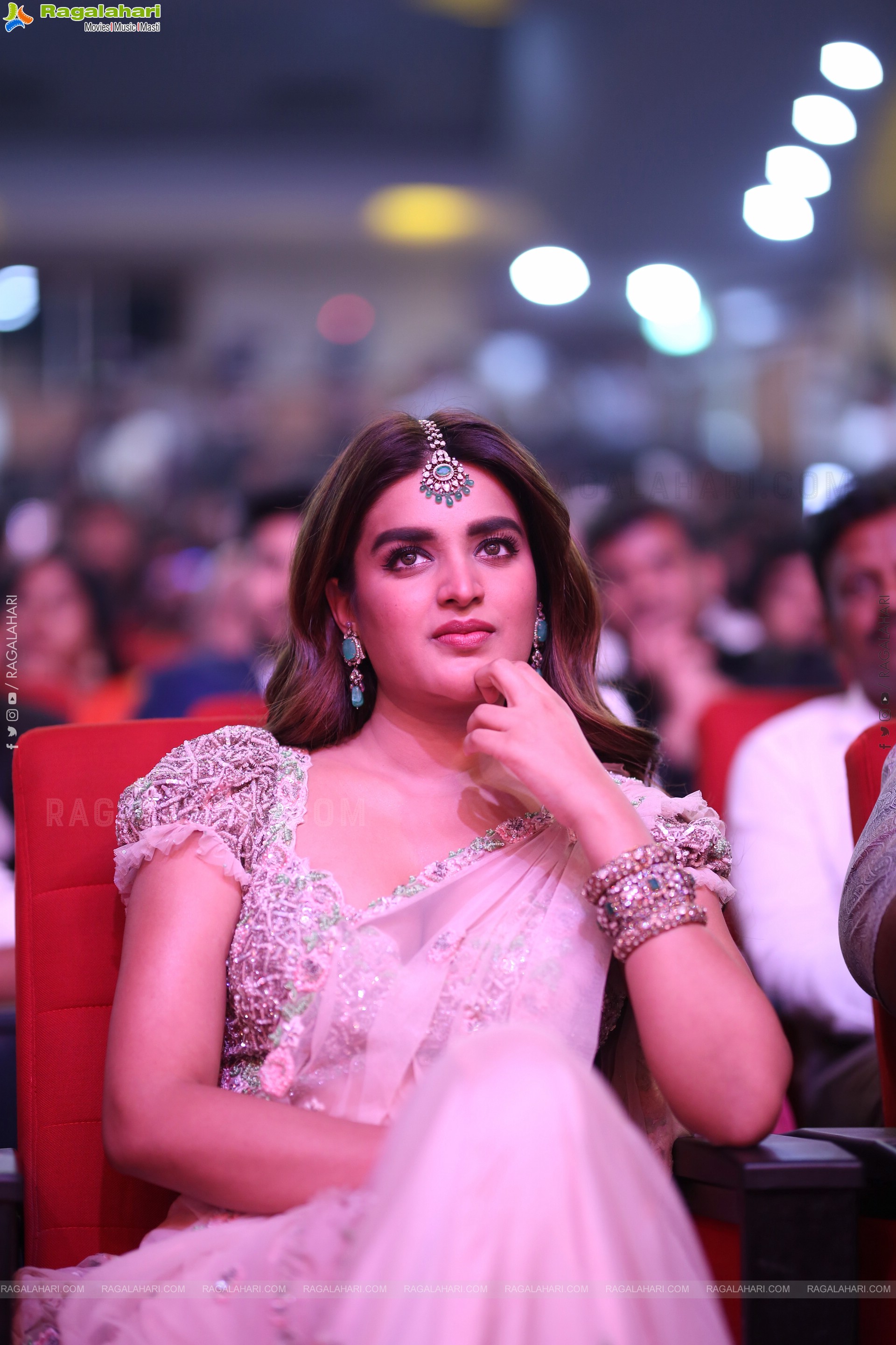 Nidhhi Agerwal at Hari Hara Veera Mallu Pre Release Event, HD Gallery