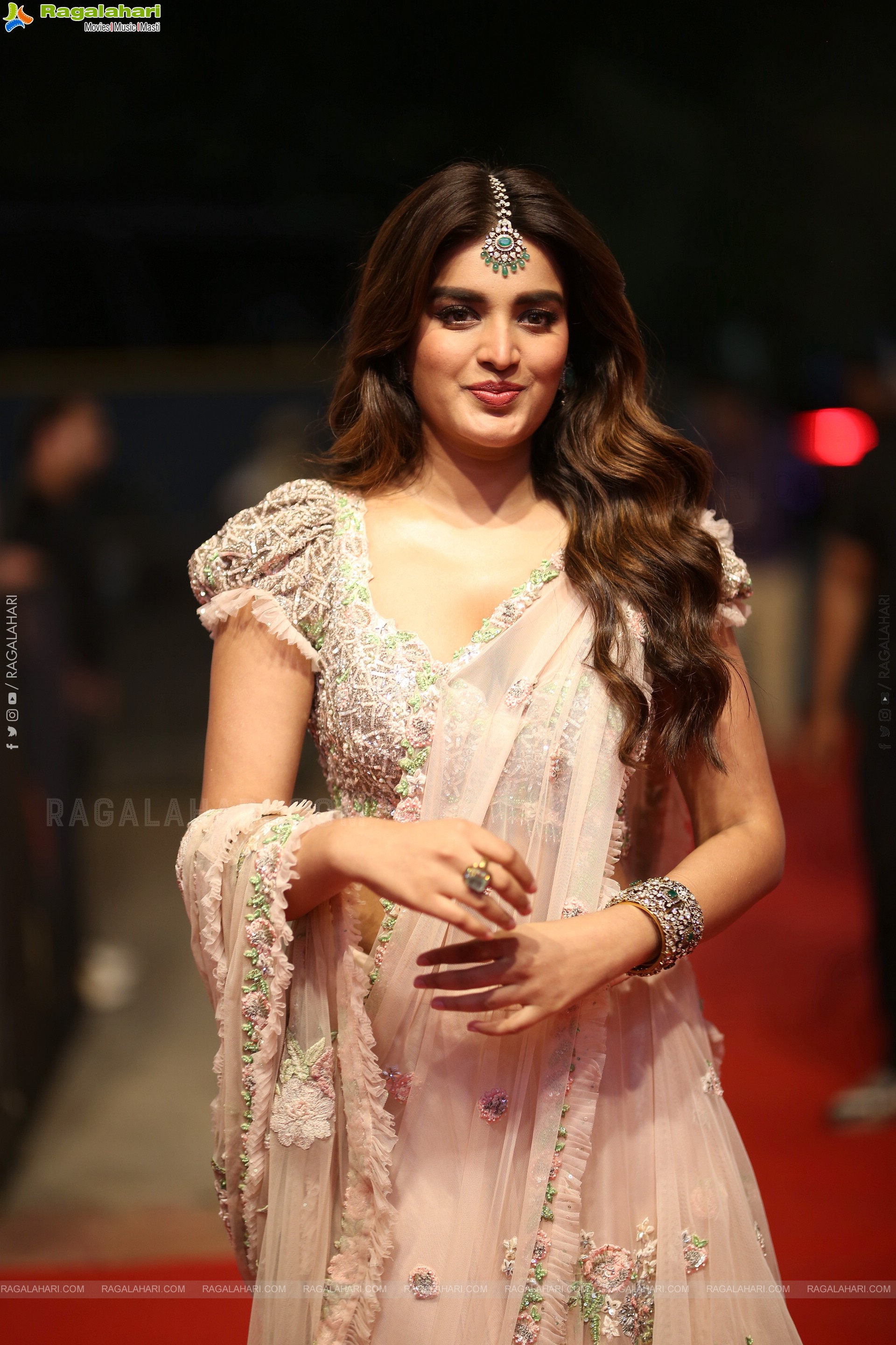 Nidhhi Agerwal at Hari Hara Veera Mallu Pre Release Event, HD Gallery