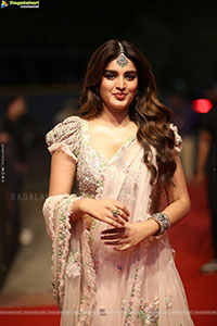 Nidhhi Agerwal at Hari Hara Veera Mallu Pre Release Event