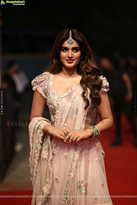 Nidhhi Agerwal at Hari Hara Veera Mallu Pre Release Event