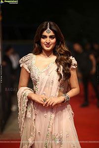 Nidhhi Agerwal at Hari Hara Veera Mallu Pre Release Event