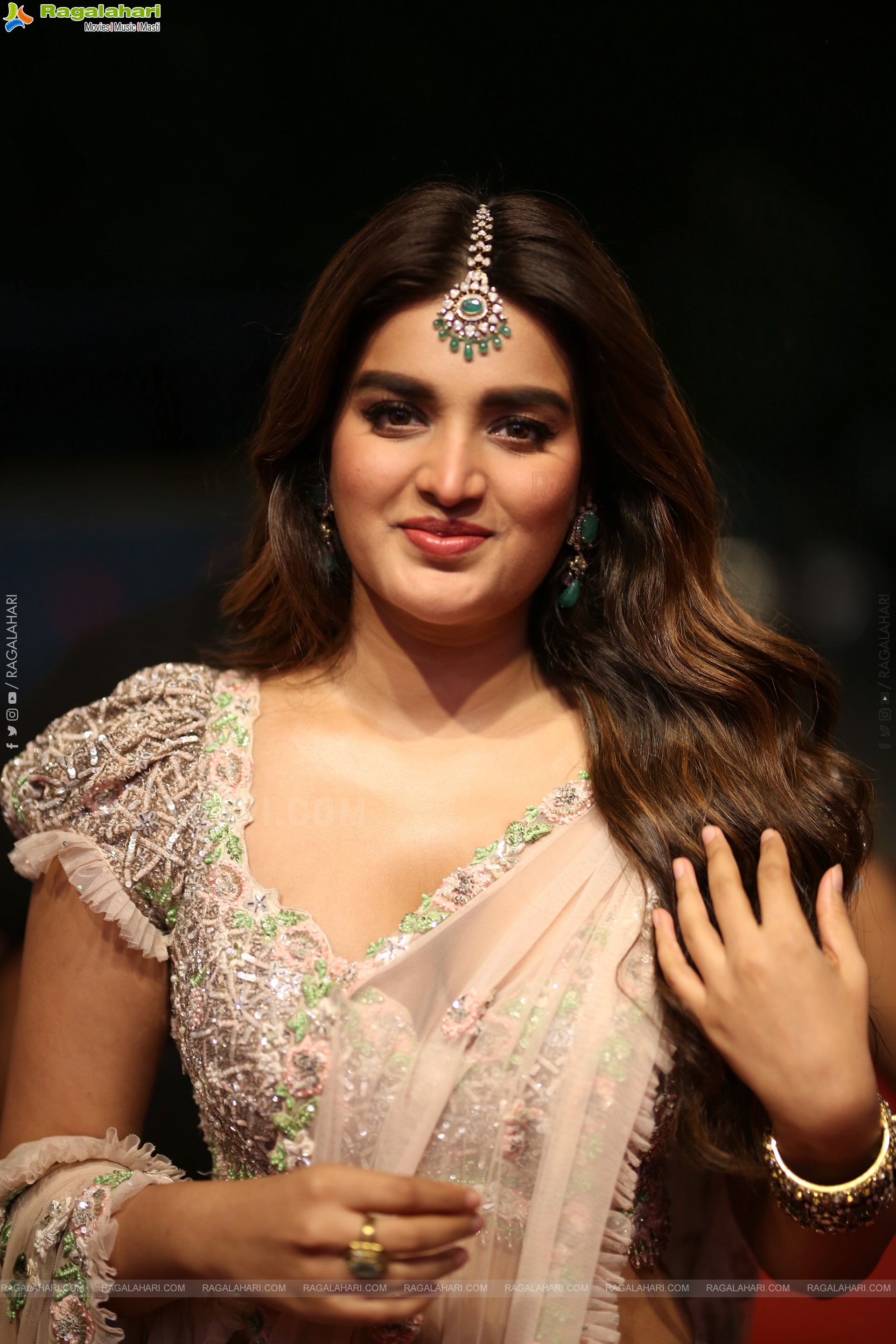 Nidhhi Agerwal at Hari Hara Veera Mallu Pre Release Event, HD Gallery