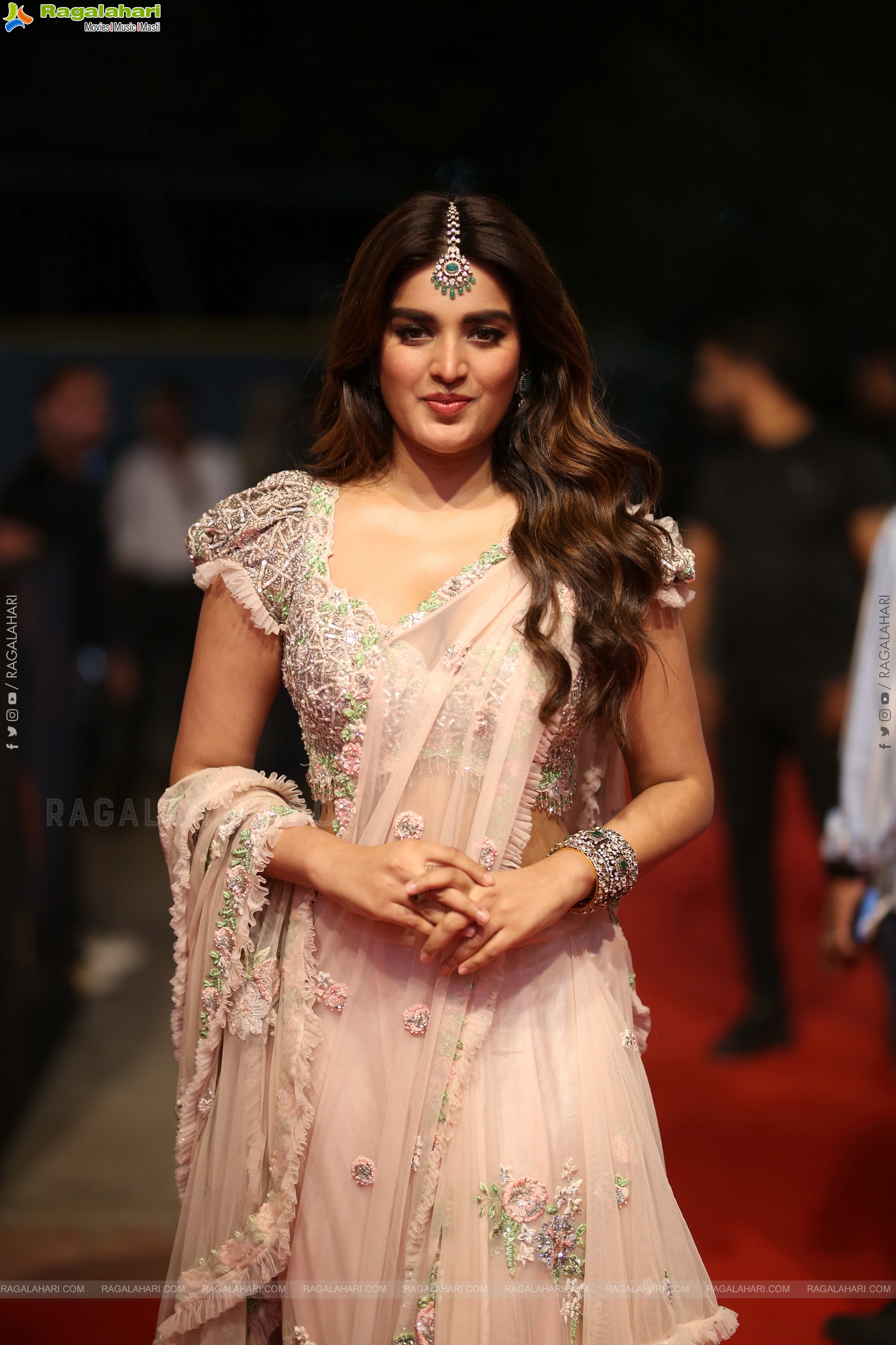 Nidhhi Agerwal at Hari Hara Veera Mallu Pre Release Event, HD Gallery