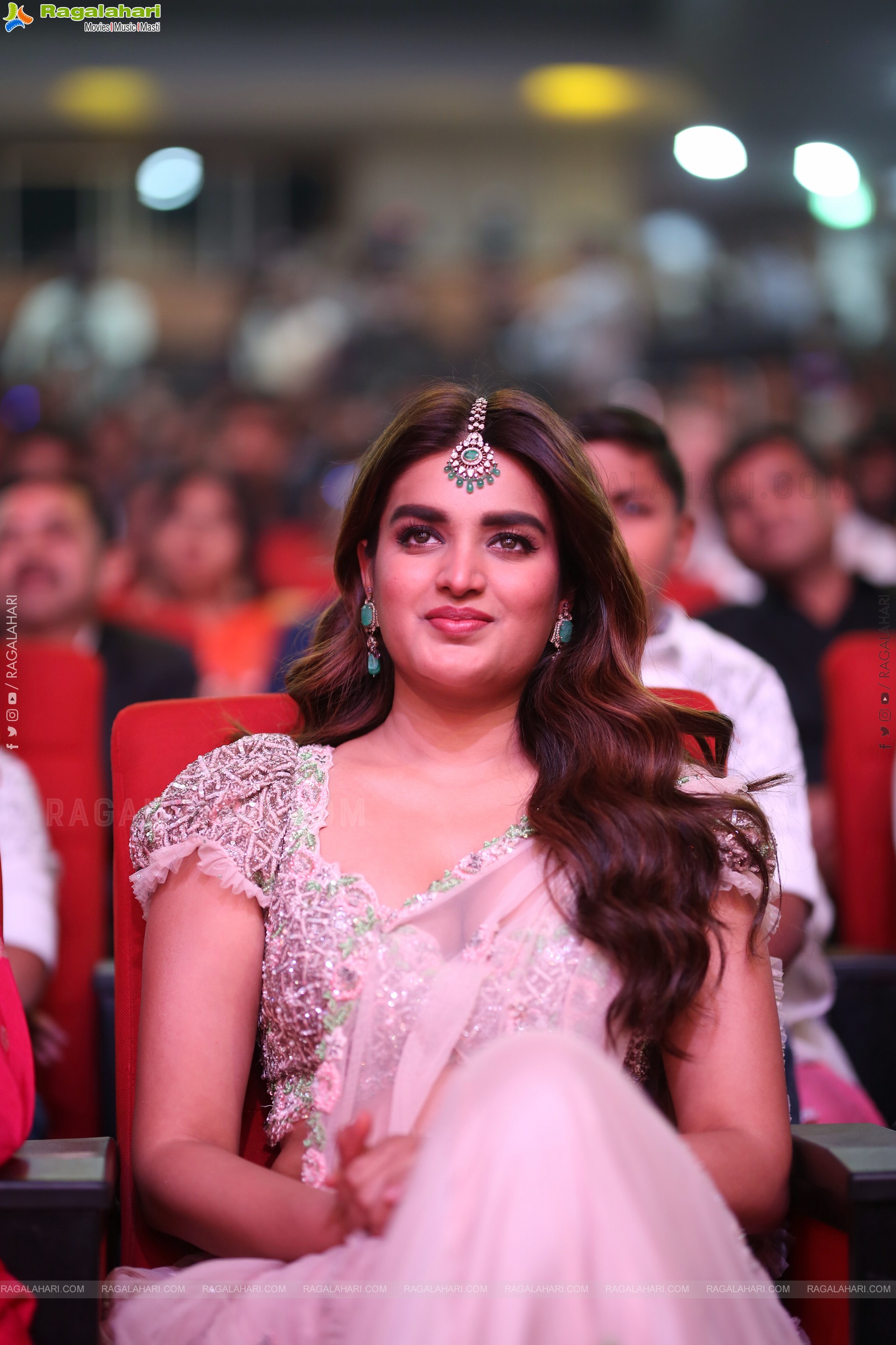 Nidhhi Agerwal at Hari Hara Veera Mallu Pre Release Event, HD Gallery