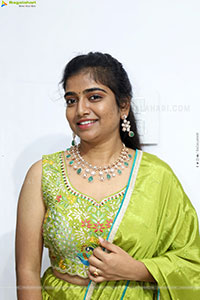 Akhila Reddy Glam stills in Green Dress, HD Gallery