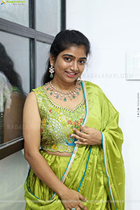 Akhila Reddy Glam stills in Green Dress, HD Gallery