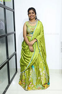 Akhila Reddy Glam stills in Green Dress, HD Gallery