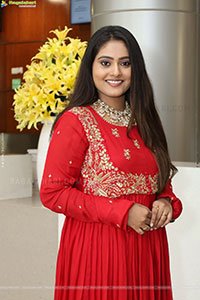 Bindhu Krishna Stills in Red Designer Dress, HD Gallery