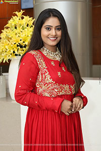 Bindhu Krishna Stills in Red Designer Dress, HD Gallery