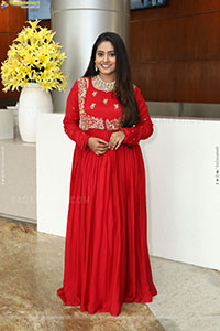 Bindhu Krishna Stills in Red Designer Dress, HD Gallery