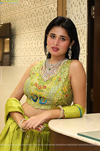 Ishika Roy in Olive Green Lehenga Choli, HD Gallery