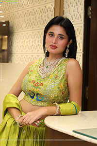 Ishika Roy in Olive Green Lehenga Choli, HD Gallery