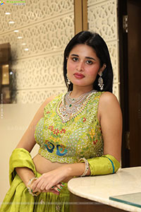 Ishika Roy in Olive Green Lehenga Choli, HD Gallery