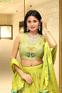 Ishika Roy in Olive Green Lehenga Choli, HD Gallery