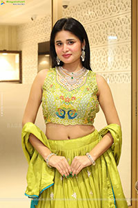 Ishika Roy in Olive Green Lehenga Choli, HD Gallery