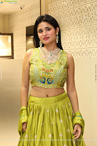 Ishika Roy in Olive Green Lehenga Choli, HD Gallery