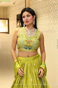 Ishika Roy in Olive Green Lehenga Choli, HD Gallery