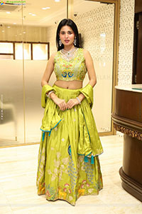Ishika Roy in Olive Green Lehenga Choli, HD Gallery