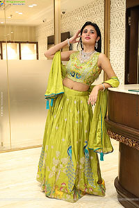 Ishika Roy in Olive Green Lehenga Choli, HD Gallery