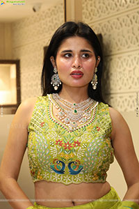Ishika Roy in Olive Green Lehenga Choli, HD Gallery